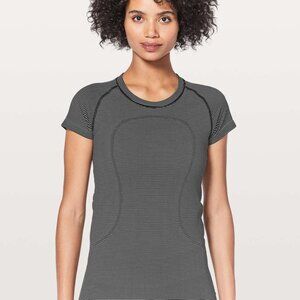 Lululemon Swiftly Tech Hip-Length Short Sleeve in WhiteWhiteBlack